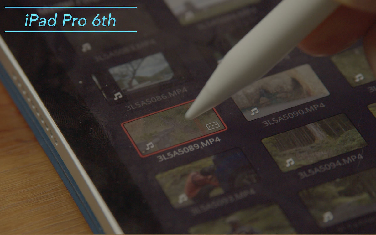 iPad Proでのホバー操作。ペン先の動きに合わせて高速にプレビューを確認することができる。